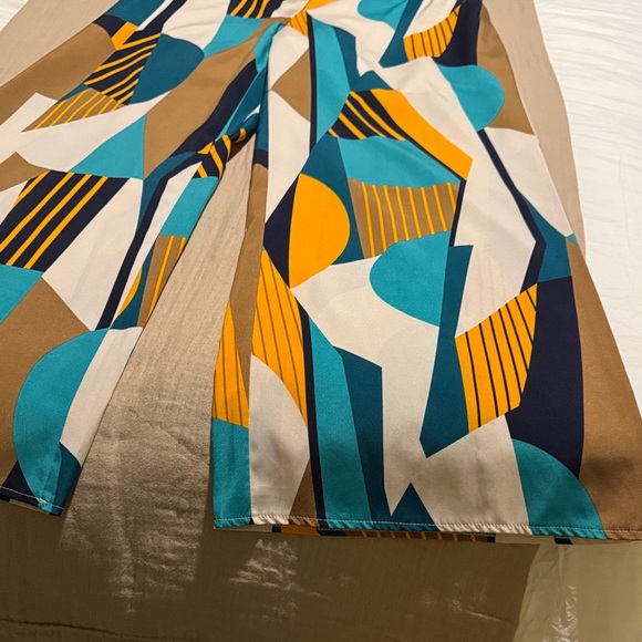 Colorful Geometric Patterned Palazzo Pants - XL - Picture 4 of 6